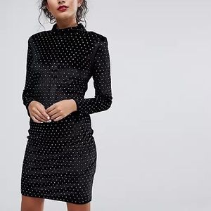 ASOS Club L long sleeve velvet dress